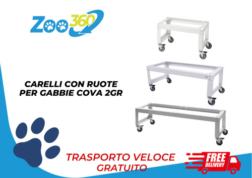 Carrelli con ruote per gabbie - ruote,